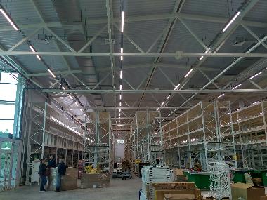 Освещение магазина строительных материалов в городе Тихвин
